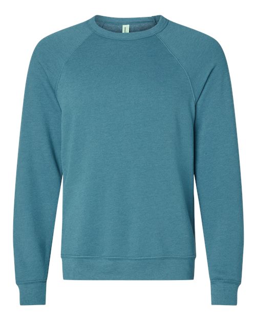 BELLA + CANVAS Unisex Sponge Fleece Raglan Crewneck Sweatshirt (Part 2 of 3) - Heather Deep Teal