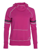 Augusta Sportswear Girls' Spry Hooded Sweatshirt - Power Pink/ White/ Graphite