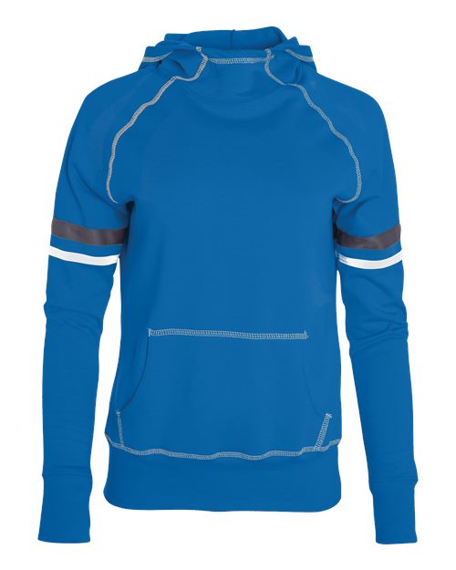 Augusta Sportswear Girls' Spry Hooded Sweatshirt - Royal/ White/ Graphite