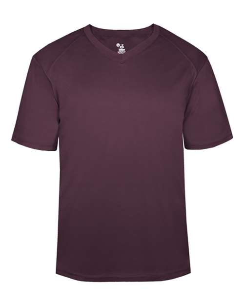 Badger Men's B-Core V-Neck T-Shirt - Maroon