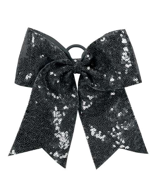 Augusta Sportswear Sequin Cheer Hair Bow - Black