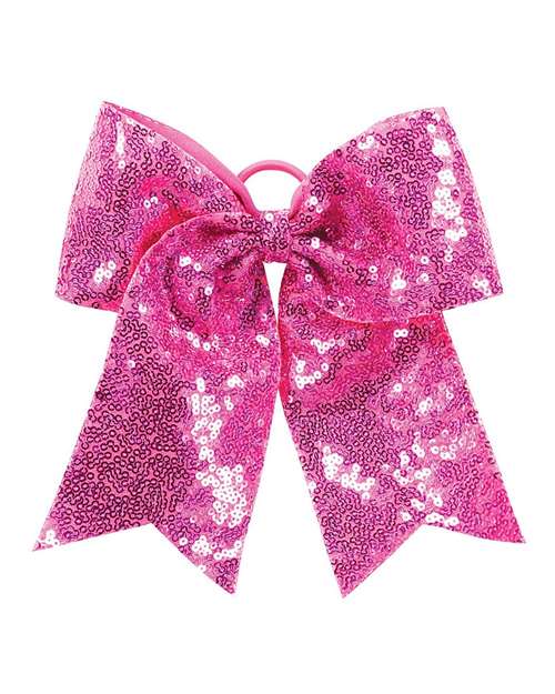 Augusta Sportswear Sequin Cheer Hair Bow - Power Pink