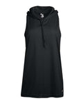 Badger Women's B-Core Racerback Hooded Tank Top - Black