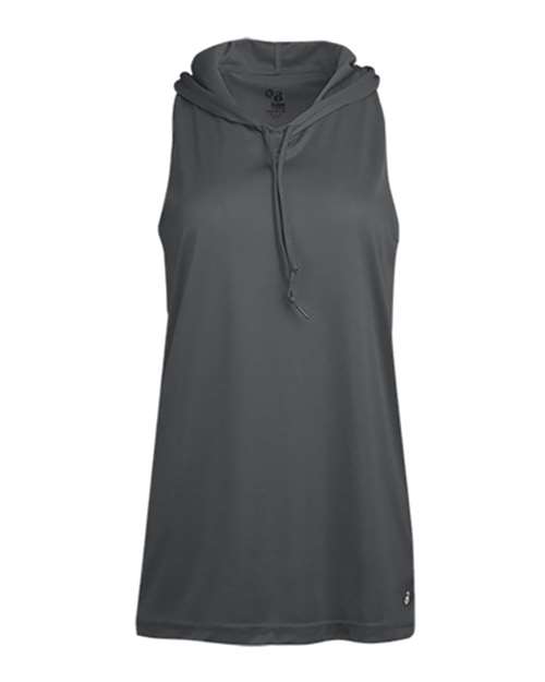 Badger Women's B-Core Racerback Hooded Tank Top - Graphite