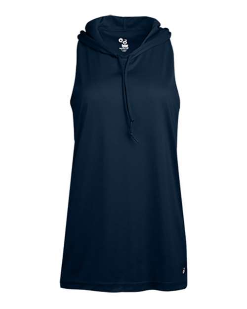 Badger Women's B-Core Racerback Hooded Tank Top - Navy