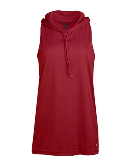 Badger Women's B-Core Racerback Hooded Tank Top - Red