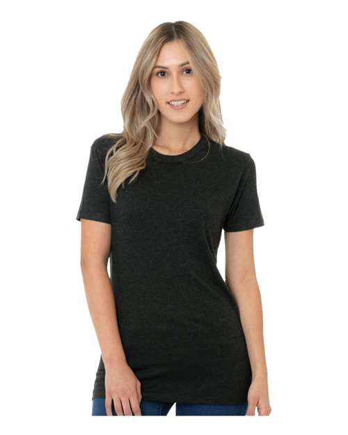 Bayside Women's USA-Made Triblend T-Shirt - Tri Black
