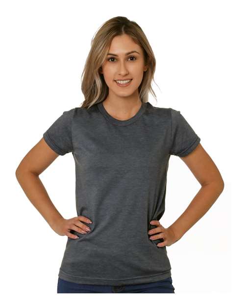 Bayside Women's USA-Made Triblend T-Shirt - Tri Dark Grey