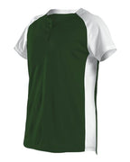 Alleson Athletic Women's Two Button Fastpitch Jersey - Forest/ White