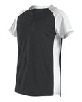 Alleson Athletic Girls' Two Button Fastpitch Jersey - Black/ White