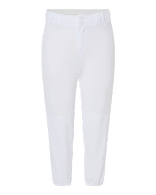 Alleson Athletic Women's Fastpitch Softball Pants with Belt Loops - White