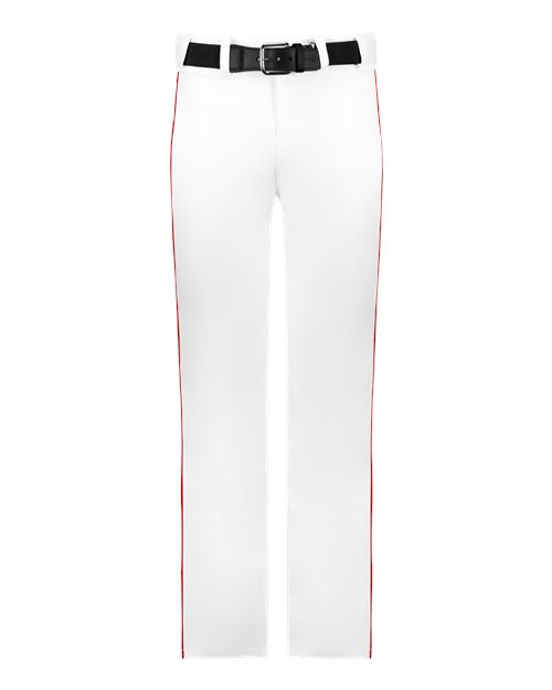 Alleson Athletic Men's Baseball Pants With Braid (Part 1 of 2) - White/ Red