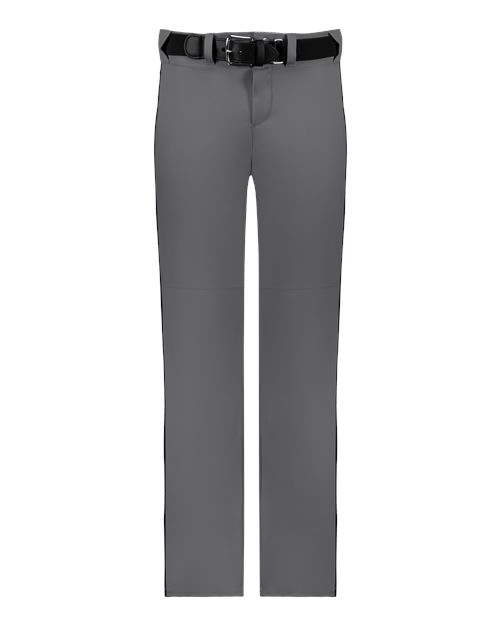 Alleson Athletic Men's Baseball Pants With Braid (Part 1 of 2) - Charcoal/ Black