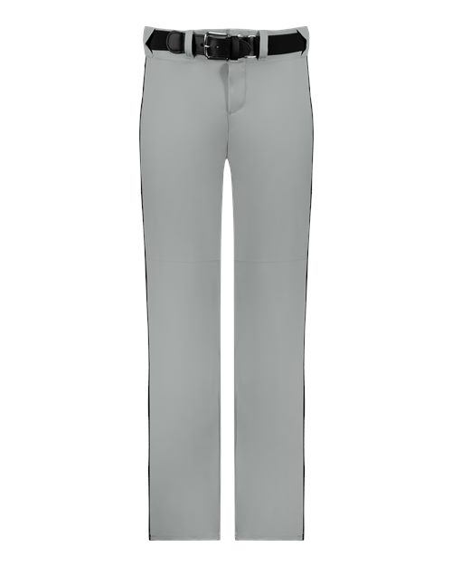 Alleson Athletic Men's Baseball Pants With Braid (Part 1 of 2) - Grey/ Black