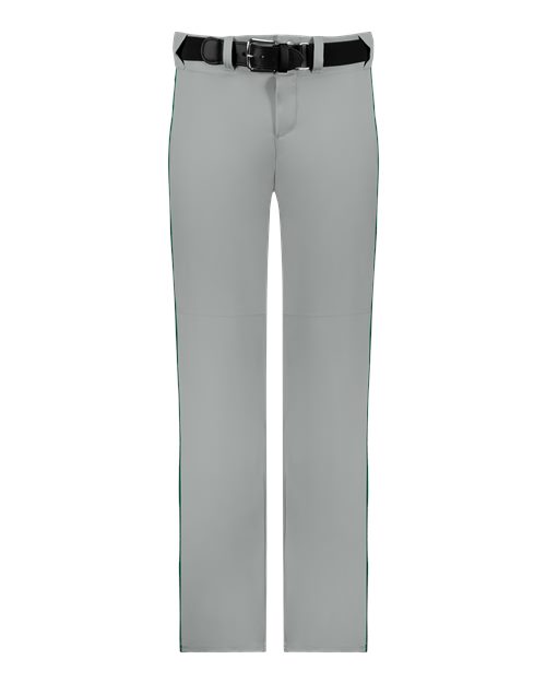 Alleson Athletic Men's Baseball Pants With Braid (Part 1 of 2) - Grey/ Forest