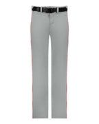 Alleson Athletic Men's Baseball Pants With Braid (Part 1 of 2) - Grey/ Red