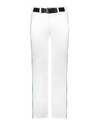 Alleson Athletic Men's Baseball Pants With Braid (Part 1 of 2) - White/ Forest