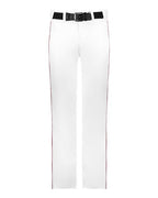 Alleson Athletic Men's Baseball Pants With Braid (Part 1 of 2) - White/ Maroon