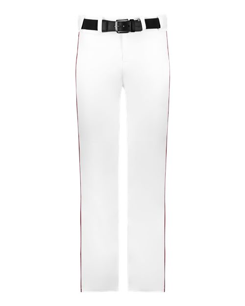 Alleson Athletic Men's Baseball Pants With Braid (Part 1 of 2) - White/ Maroon