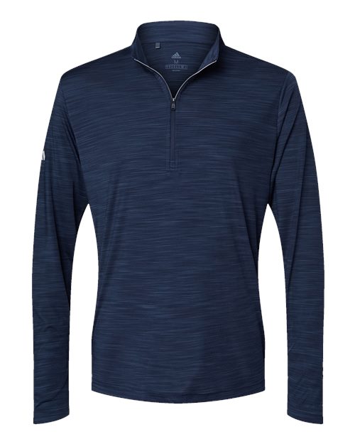 Adidas Men's Lightweight Mélange Quarter-Zip Pullover - Collegiate Navy Melange