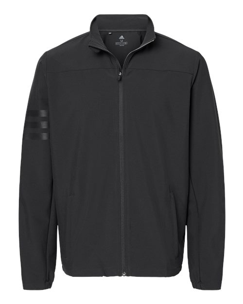 Adidas Men's Wind Resistant Full-Zip Jacket - Black/ Black