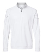 Adidas Men's Textured Quarter-Zip Pullover - White