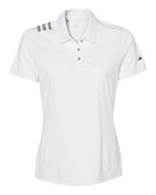 Adidas Women's 3-Stripes Shoulder Polo - White/ Black