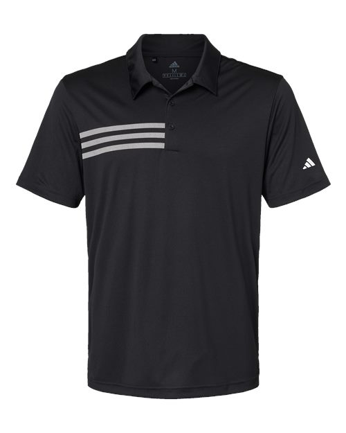 Adidas Men's 3-Stripes Chest Polo - Black/ White