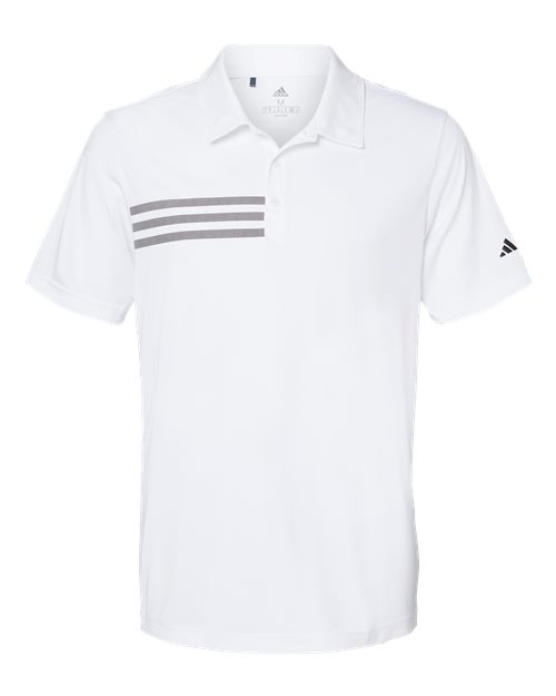 Adidas Men's 3-Stripes Chest Polo - White/ Black