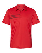 Adidas Men's 3-Stripes Chest Polo - Collegiate Red/ Black