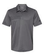 Adidas Men's 3-Stripes Chest Polo - Grey Five/ Black