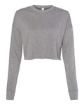 BELLA + CANVAS Women's Crop Crewneck Sweatshirt - Deep Heather