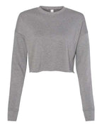 BELLA + CANVAS Women's Crop Crewneck Sweatshirt - Deep Heather