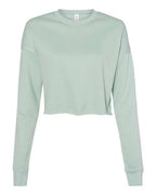 BELLA + CANVAS Women's Crop Crewneck Sweatshirt - Dusty Blue