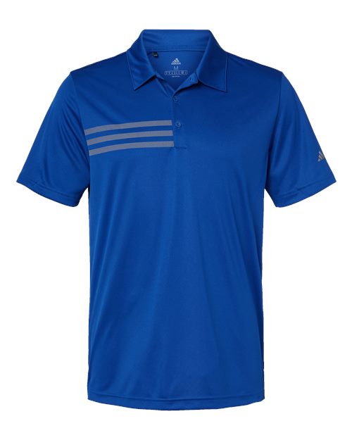 Adidas Men's 3-Stripes Chest Polo - Collegiate Royal/ Grey Three