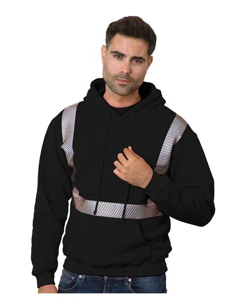 Bayside Unisex USA-Made High Visibility Hooded Sweatshirt - Black