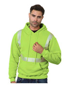 Bayside Unisex USA-Made High Visibility Hooded Sweatshirt - Lime Green