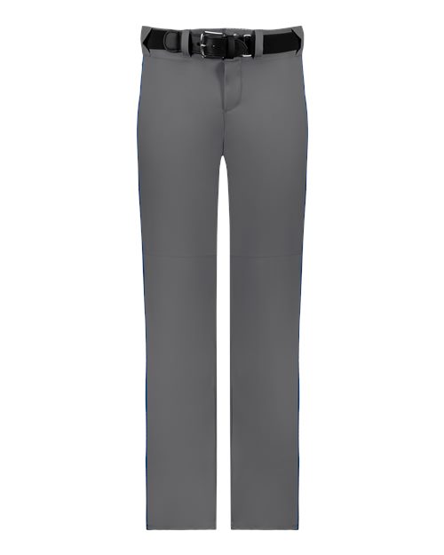 Alleson Athletic Youth Baseball Pants With Braid - Charcoal/ Royal