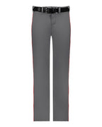 Alleson Athletic Youth Baseball Pants With Braid - Charcoal/ Red