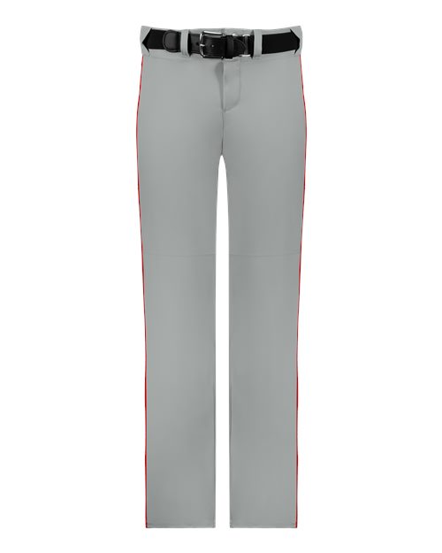 Alleson Athletic Youth Baseball Pants With Braid - Grey/ Red