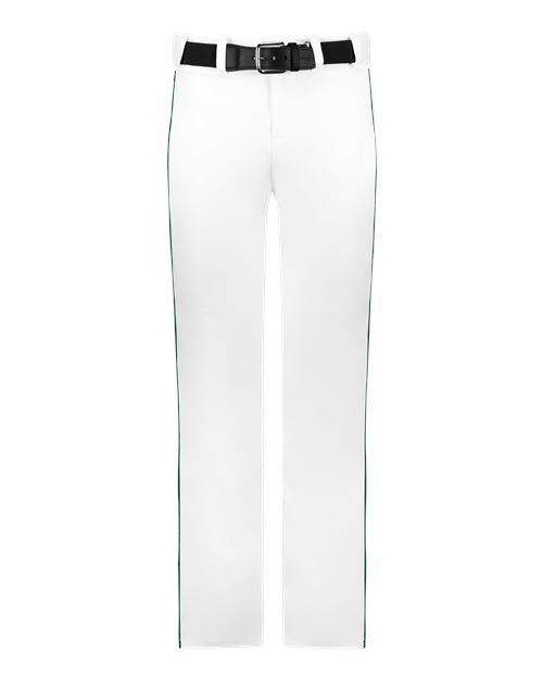 Alleson Athletic Youth Baseball Pants With Braid - White/ Forest