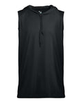 Badger Youth B-Core Hooded Sleeveless T-Shirt - Black