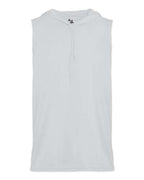 Badger Youth B-Core Hooded Sleeveless T-Shirt - White