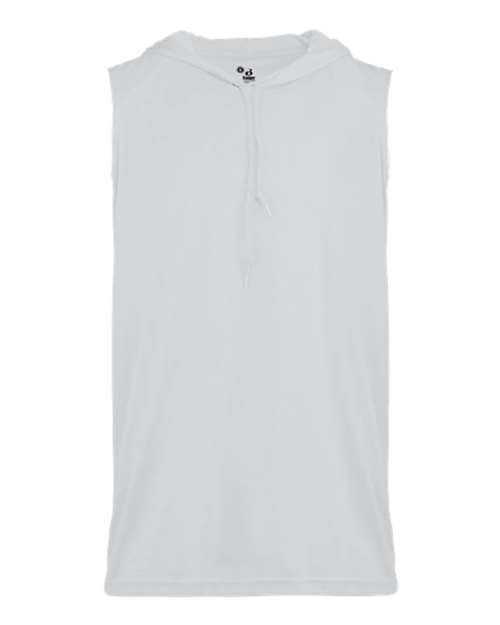 Badger Youth B-Core Hooded Sleeveless T-Shirt - White