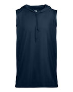 Badger Men's B-Core Hooded Sleeveless T-Shirt - Navy