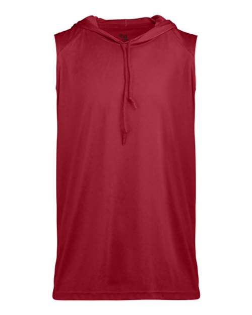 Badger Men's B-Core Hooded Sleeveless T-Shirt - Red