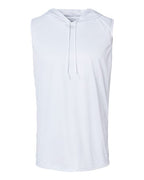 Badger Men's B-Core Hooded Sleeveless T-Shirt - White