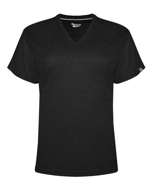 Badger Women's FitFlex Performance V-Neck T-Shirt - Black