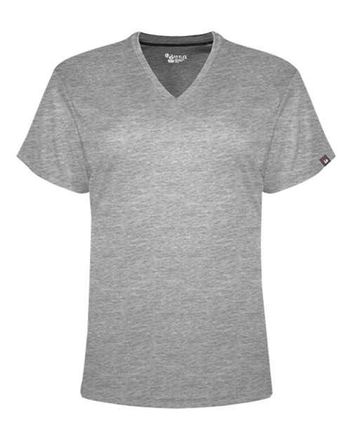 Badger Women's FitFlex Performance V-Neck T-Shirt - Oxford