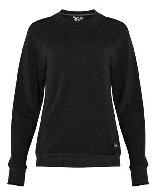 Badger Women's FitFlex French Terry Crewneck Sweatshirt - Black